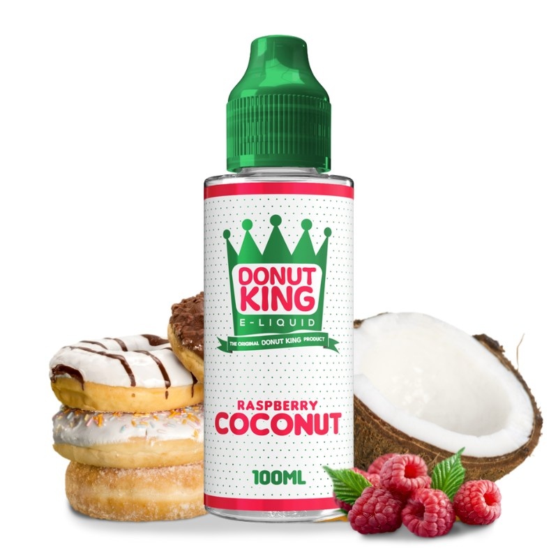E-liquide Raspberry Coconut Donut King 100ml pour cigarette électronique