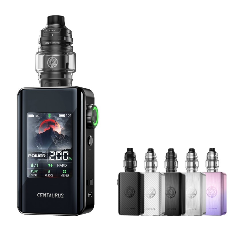 Kit Centaurus BT200 Lost Vape – Mod 200W double accu avec clearomiseur