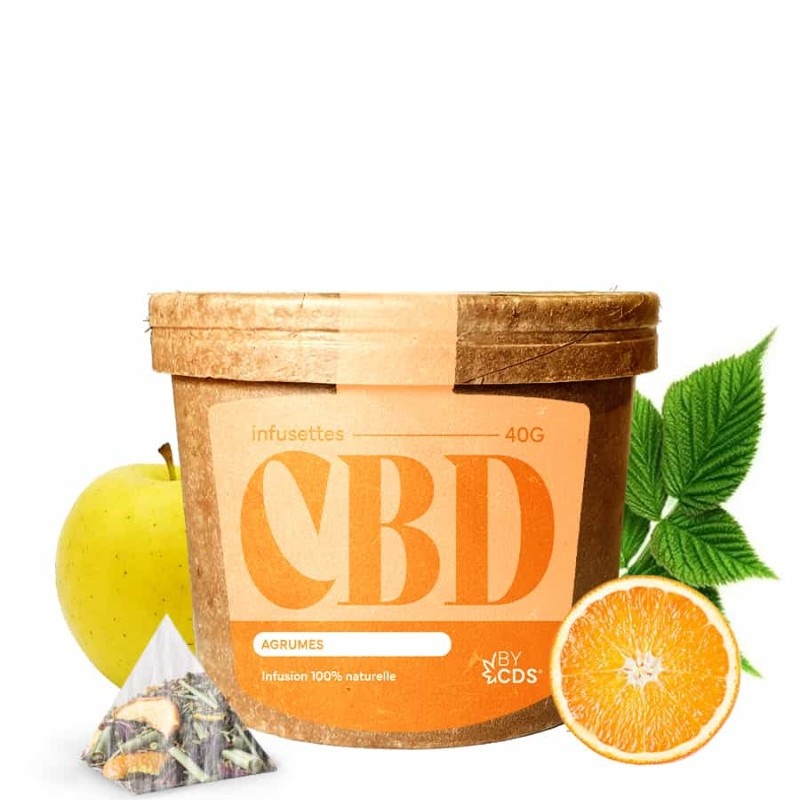 Infusettes CBD Agrumes BYCDS 20 sachets bio fruités