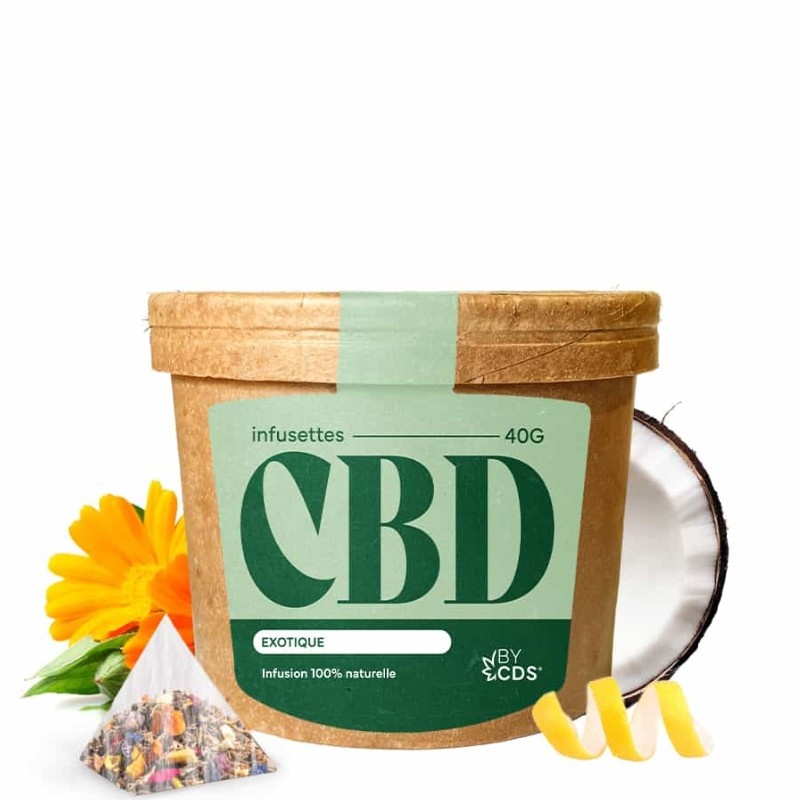 Infusettes CBD Rooibos Exotique BYCDS 20 sachets bio fruités
