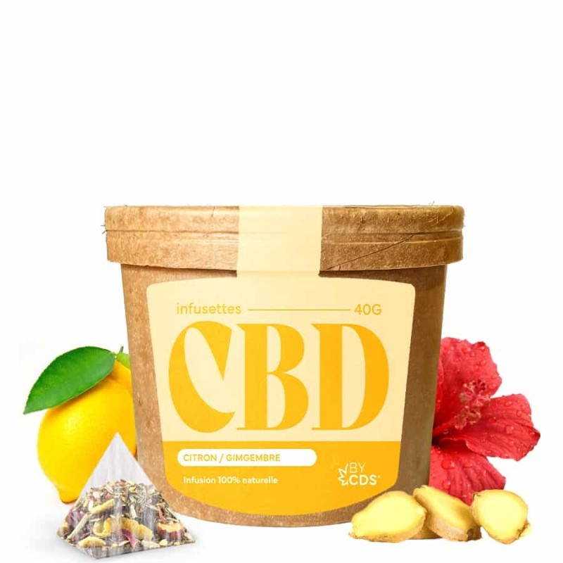 Infusettes CBD Citron Gingembre BYCDS 20 sachets bio