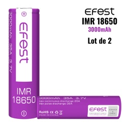 accu 18650 efest imr 3000mah 20a batterie cigarette électronique