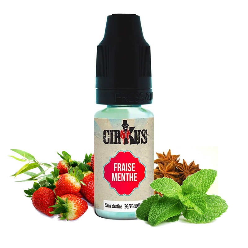 Eliquide fraise menthe Cirkus 10 ml Eliquide fraise menthe Cirkus 10 ml