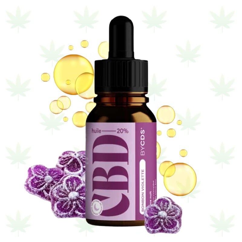 Huile CBD + Mélatonine Bonbon Violette Full Spectrum BY CDS 10ml