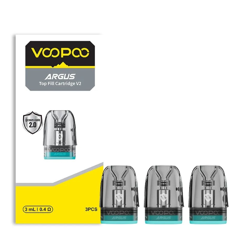 Cartouches Argus Top Fill V2 Voopoo x3 pour pod cigarette électronique