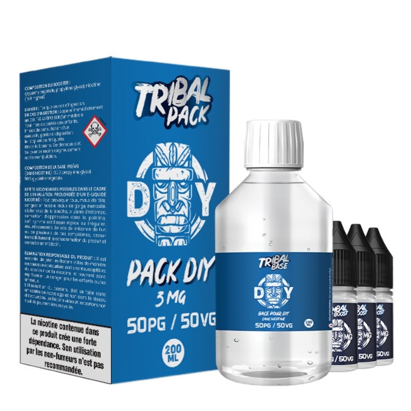 Pack Base DIY PG/VG 50/50 Tribal Force 200ml 3mg