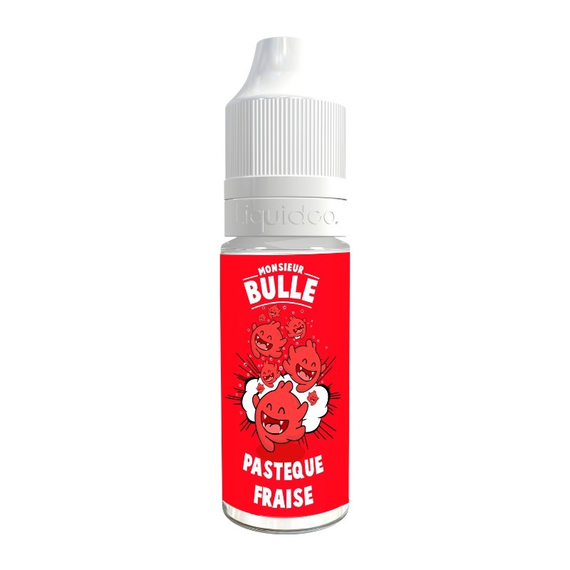 Fiole e-liquide Pastèque Fraise Monsieur Bulle Liquideo 10ml