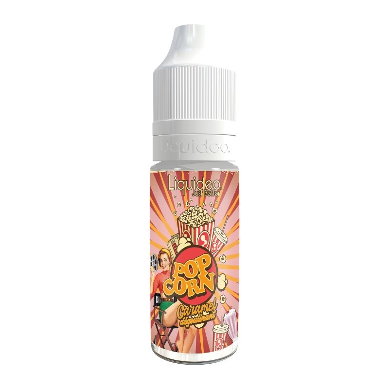 Flacon e-liquide Pop Corn Caramel Dégoulinant Liquideo Tentation 10ml
