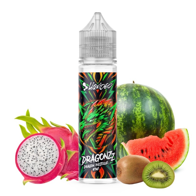 e‑liquide Dragon Pastèque Kiwi Liquideo Dragonzz 50ml
