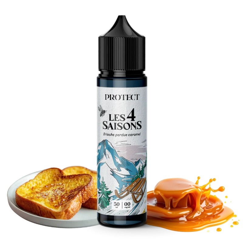 e‑liquide Brioche Perdue Caramel Les 4 Saisons Protect 50ml