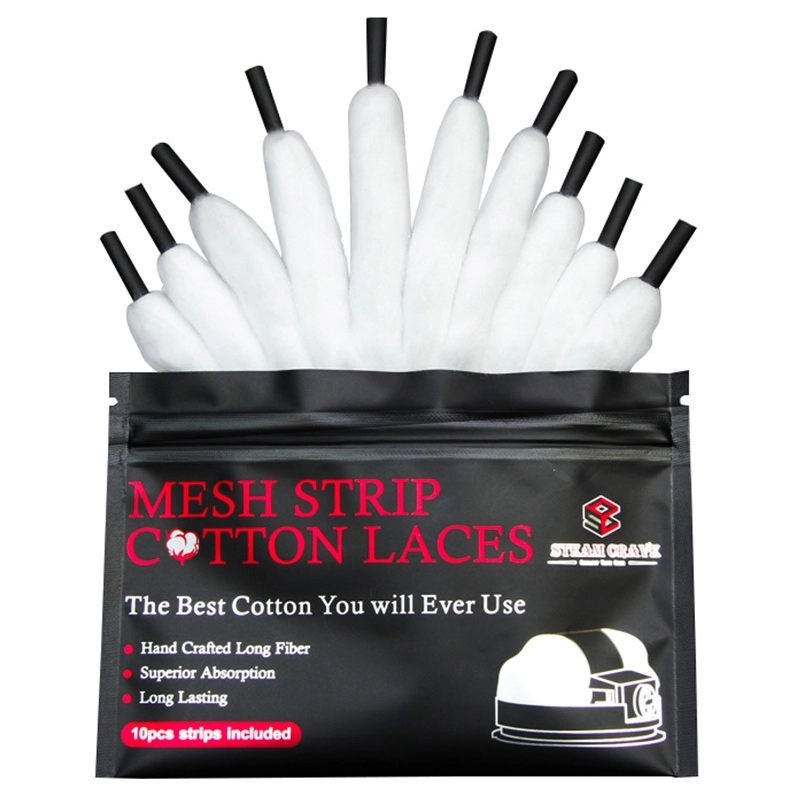 Pads de coton en lacet pour la vape Cotton Laces Steam Crave Pads de coton en lacet pour la vape Cotton Laces Steam Crave