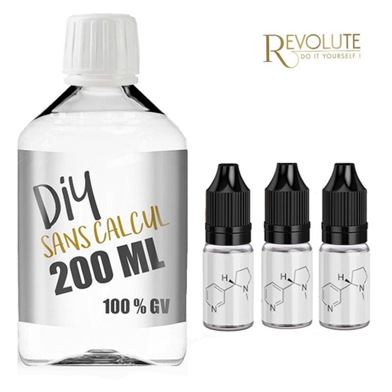 Pack DIY Revloute 100% VG 200 ml 3 mg/ml Pack DIY Revloute 100% VG 200 ml 3 mg/ml