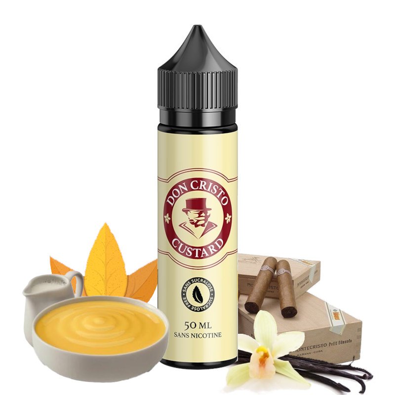 E-liquide Don Cristo Custard 0% sucralose PGVG Labs 50 ml E-liquide Don Cristo Custard 0% sucralose PGVG Labs 50 ml