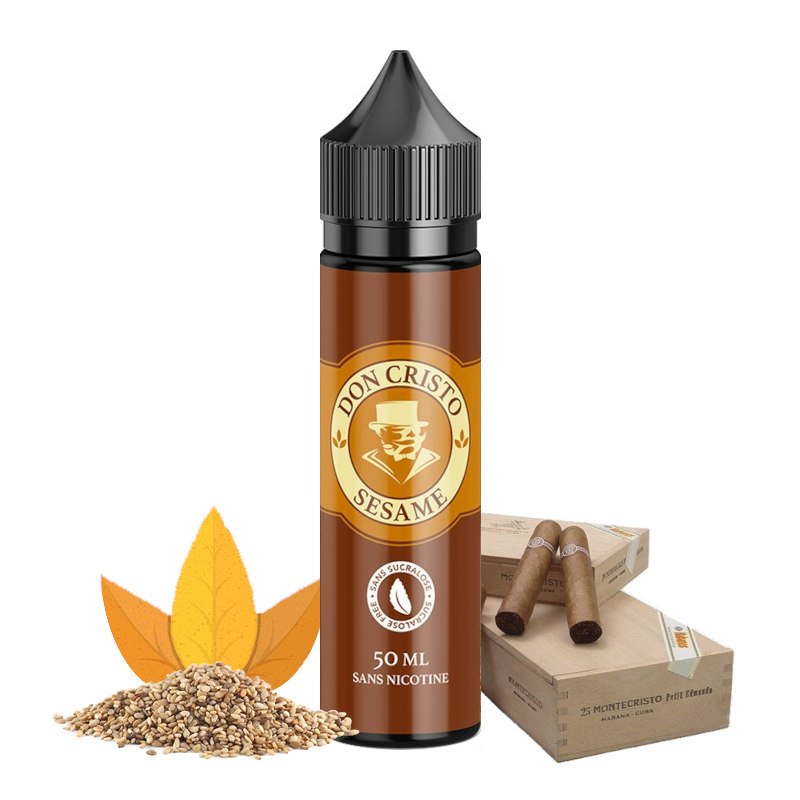 E-liquide Don Cristo Sésame 0% sucralose PGVG Labs 50 ml E-liquide Don Cristo Sésame 0% sucralose PGVG Labs 50 ml