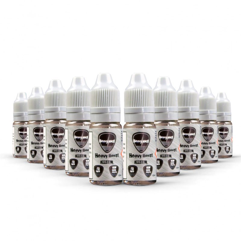 Pack 10 boosters de nicotine Heavy Juice 50/50 Pack 10 boosters de nicotine Heavy Juice 50/50
