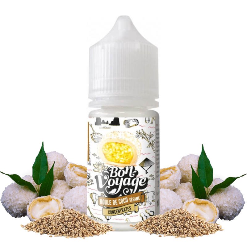 Arôme concentré Boule de coco Sésame Bon Voyage 30 ml Arôme concentré Boule de coco Sésame Bon Voyage 30 ml