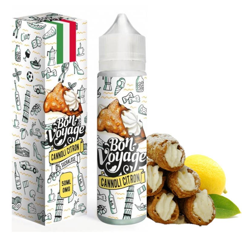Eliquide Cannoli Citron Bon Voyage 50 ml Eliquide Cannoli Citron Bon Voyage 50 ml