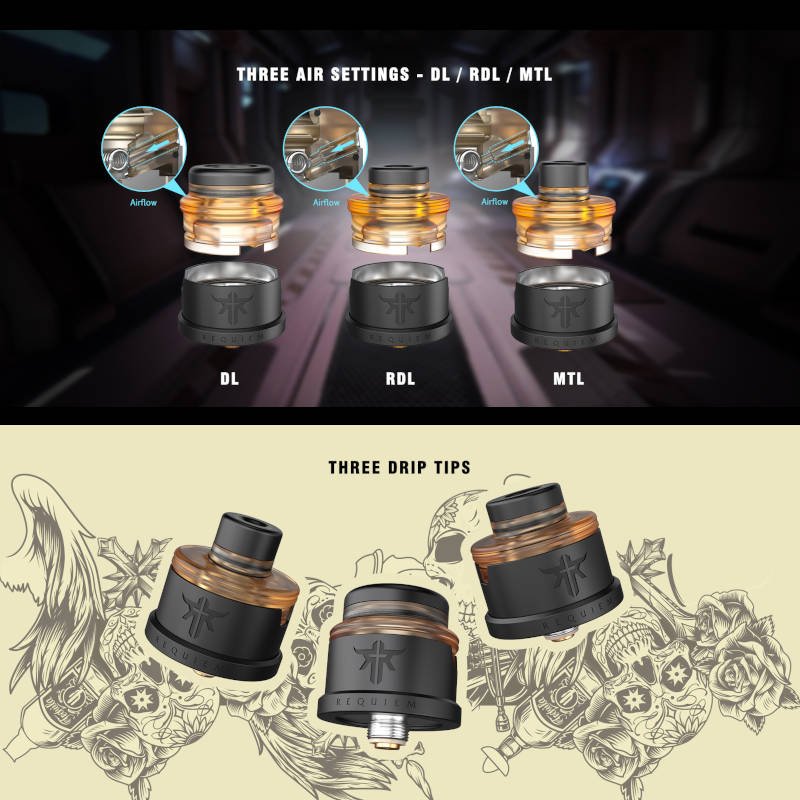 Requiem Vandy Vape dripper single coil DTL / RDL / MTL
