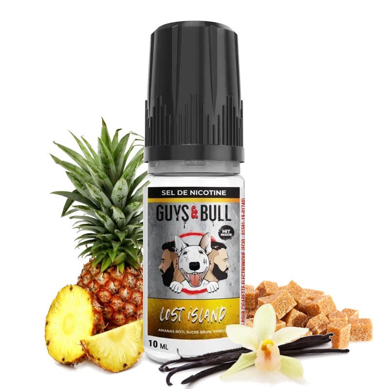 Eliquide sel de nicotine Lost Island Guys & Bull 10 ml Eliquide sel de nicotine Lost Island Guys & Bull 10 ml