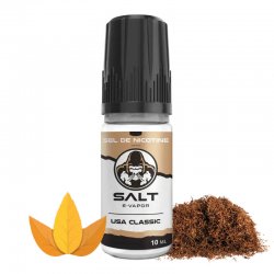 Eliquide sel de nicotine goût tabac USA Classic Salt E-Vapor 10 ml
