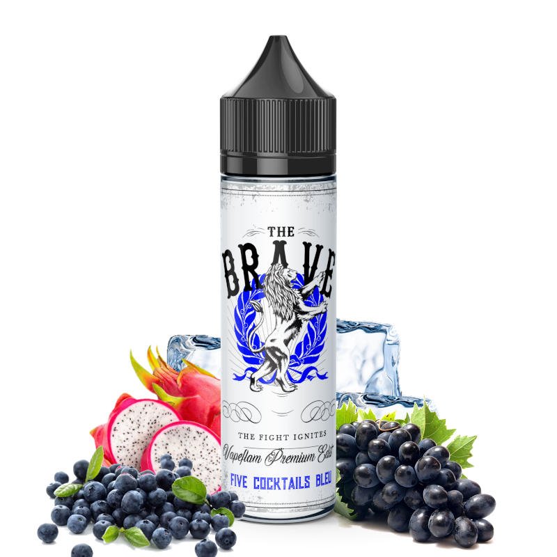 Eliquide Five Cocktails Bleu The Brave Vapeflam 50 ml Eliquide Five Cocktails Bleu The Brave Vapeflam 50 ml
