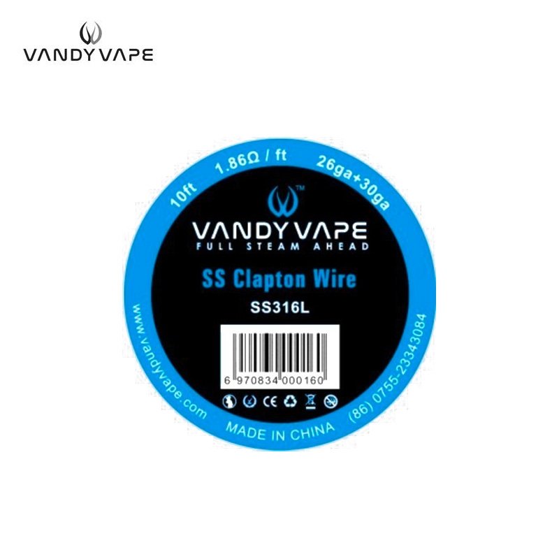 Bobine 3 m fil résistif Clapton Wire SS316L Vandy Vape Bobine 3 m fil résistif Clapton Wire SS316L Vandy Vape