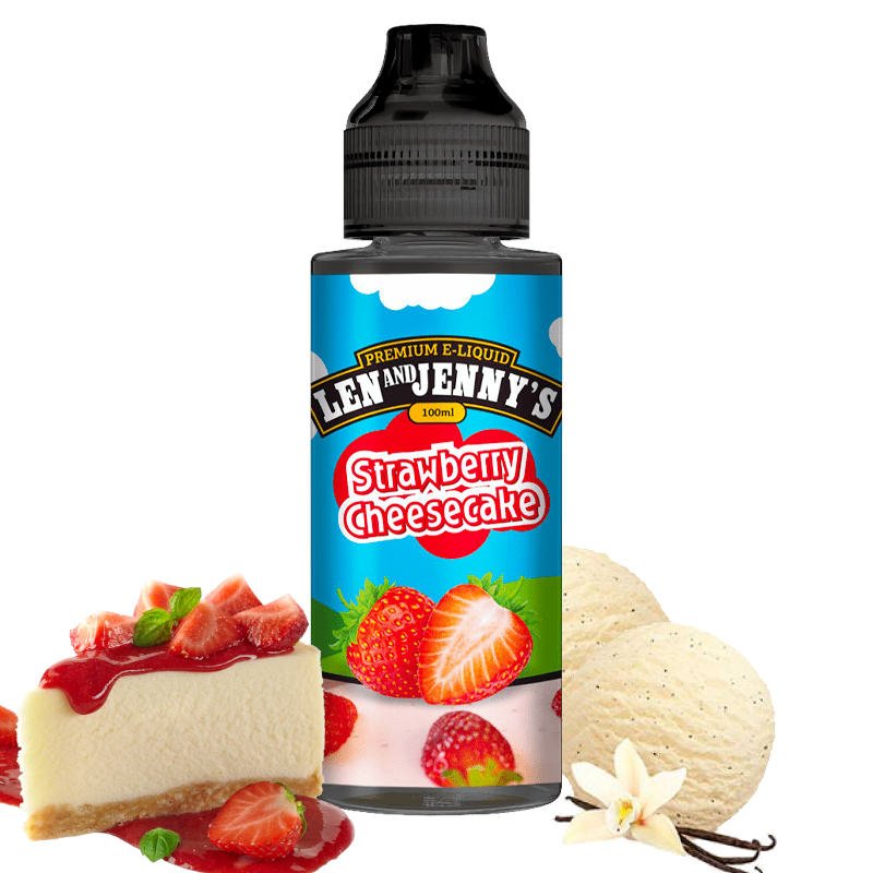 Eliquide Strawberry Cheesecake Len & Jenny's 100ml Eliquide Strawberry Cheesecake Len & Jenny's 100ml