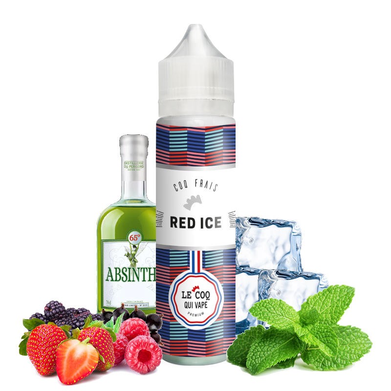 E-liquide Red Ice - Le Coq Qui Vape - 50ml E-liquide Red Ice - Le Coq Qui Vape - 50ml