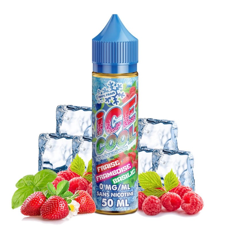 Eliquide Fraise Framboise Basilic - Ice Cool - 50ml