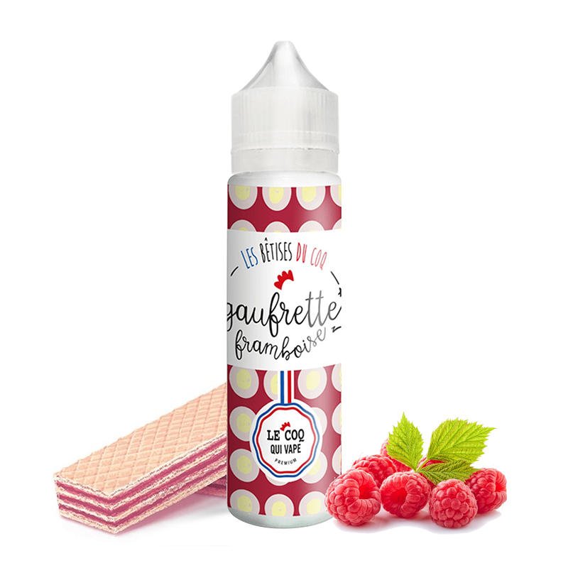 E-liquide Gaufrette Framboise Le coq qui vape 50 ml E-liquide Gaufrette Framboise Le coq qui vape 50 ml