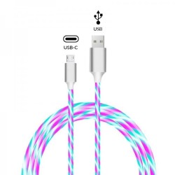 Câble Charge Rapide USB-A Vers USB-C Lumineux