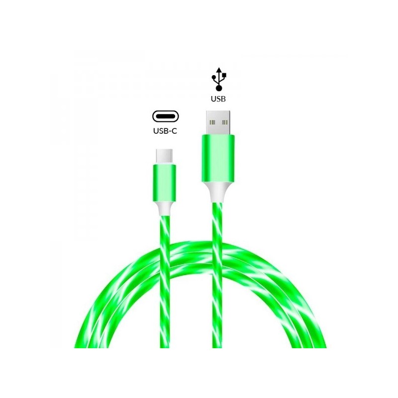 Câble Charge Rapide USB-A Vers USB-C Lumineux - E-vape