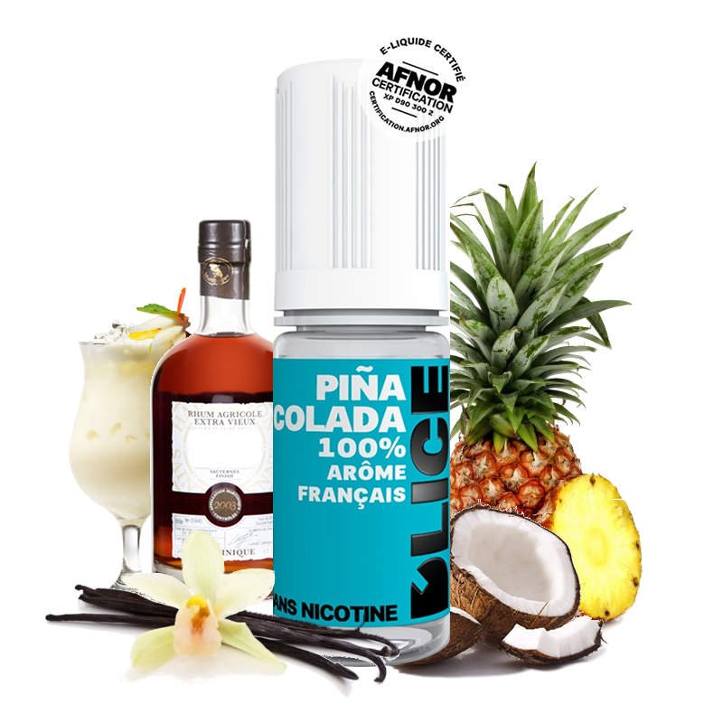 Eliquide Pina Colada DLICE Ananas - Noix de coco - Rhum Eliquide Pina Colada DLICE Ananas - Noix de coco - Rhum