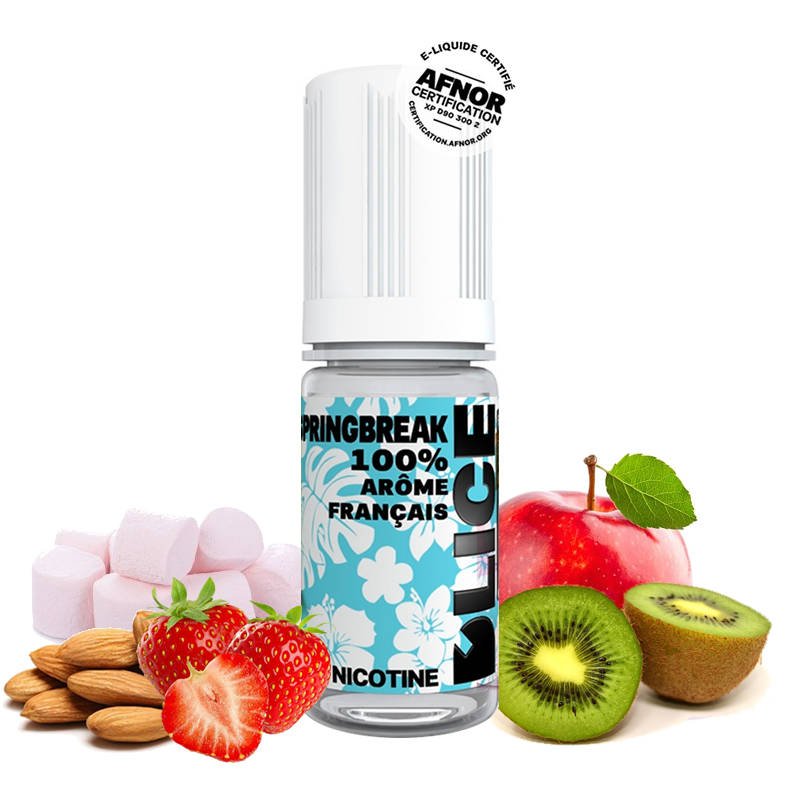 Eliquide Springbreak DLICE guimauve amande pomme kiwi fraise Eliquide Springbreak DLICE guimauve amande pomme kiwi fraise