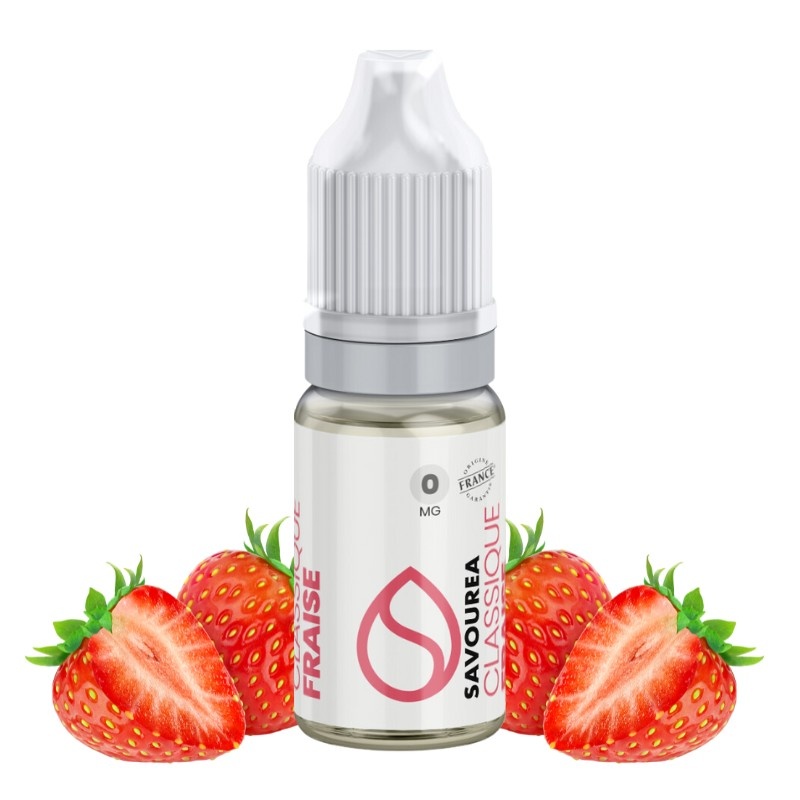 Fiole d'e-liquide Fraise 10ml Savourea - Goût Frais et Sucré