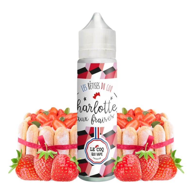 eliquide Charlotte aux fraises Le Coq Qui Vape 50ml