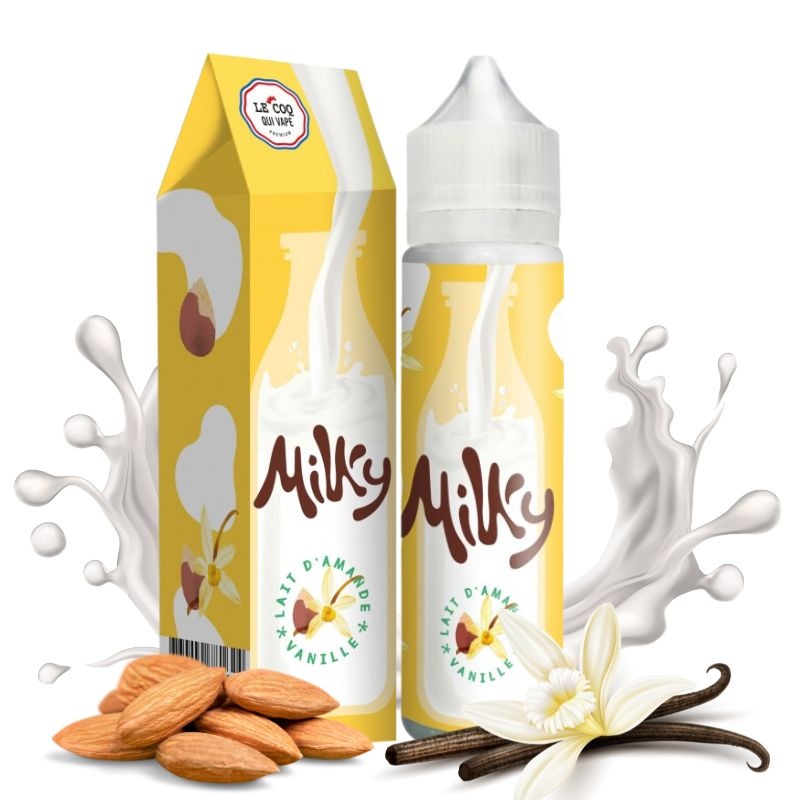 eliquide Lait d'Amande Vanille Milky Le Coq Qui Vape 50ml