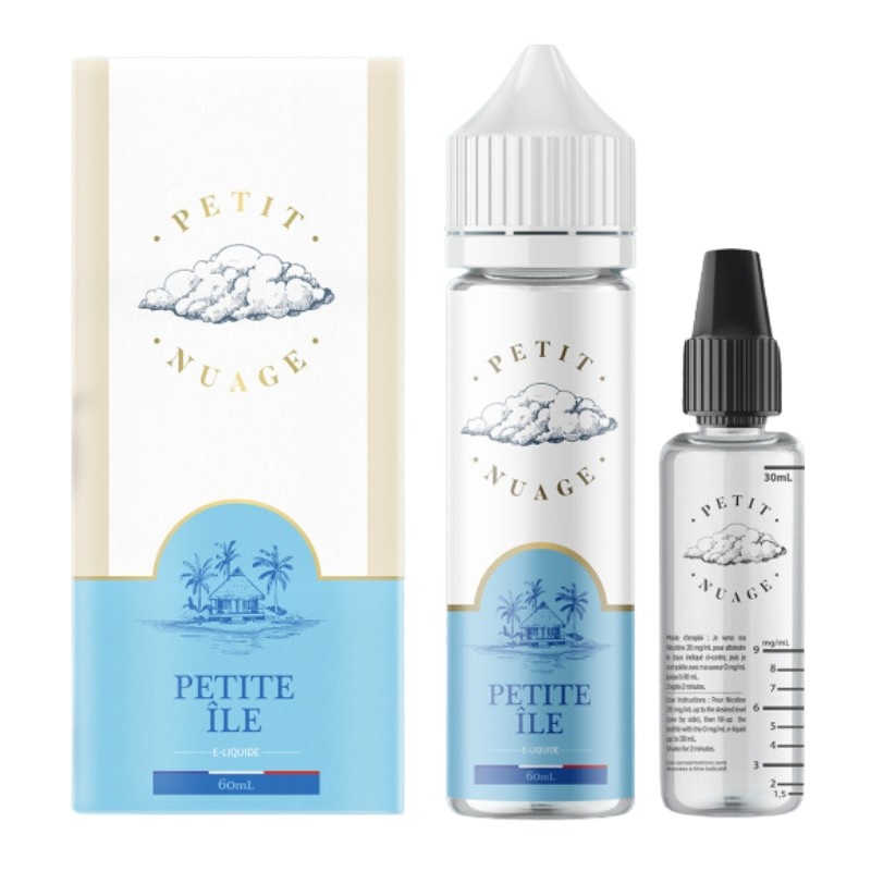 Flacon e-liquide Petite Île Petit Nuage 60ml Flacon e-liquide Petite Île Petit Nuage 60ml