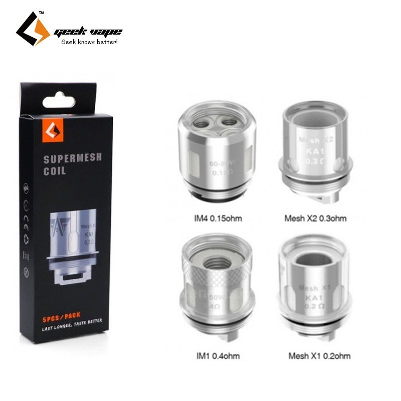 Résistances Aero Mesh Geekvape : X1/ X2/ IM1/ IM4 Résistances Aero Mesh Geekvape : X1/ X2/ IM1/ IM4
