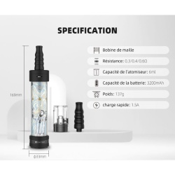 E-Chicha Hookah Air Fumytech spécifications